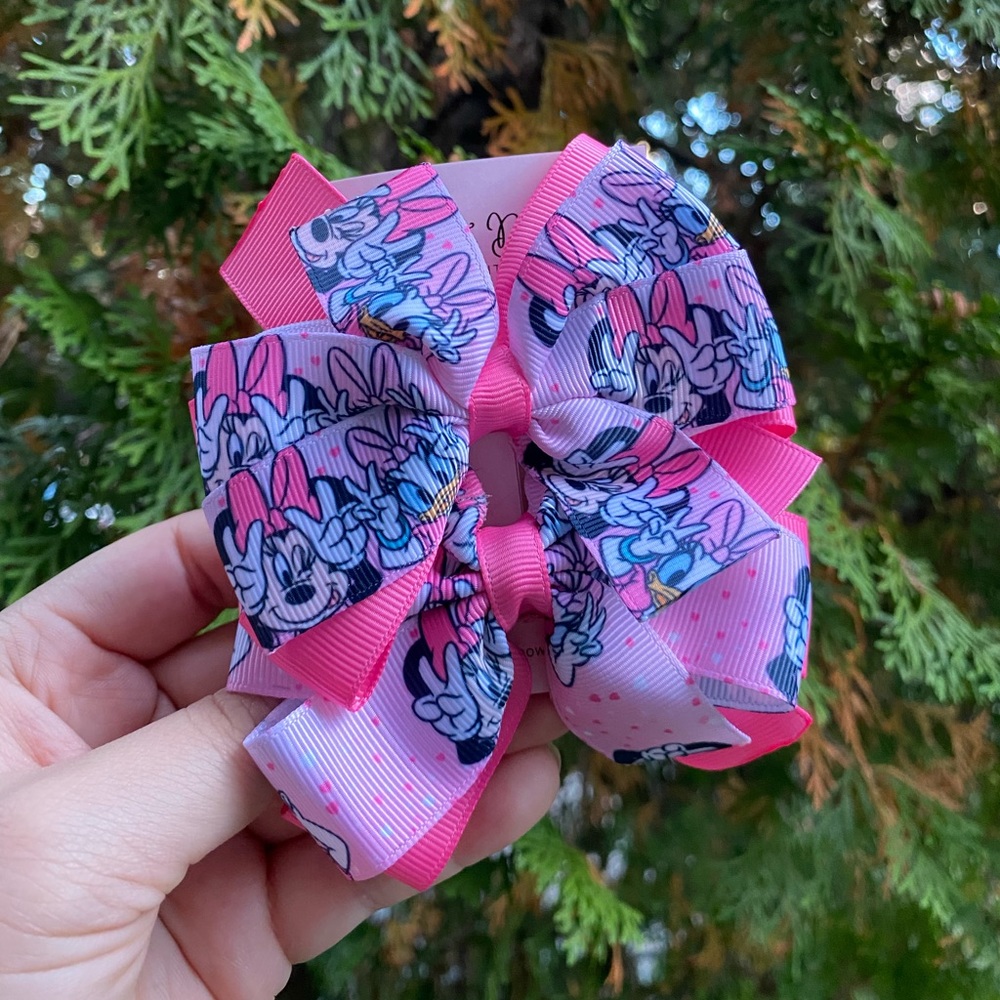 Minnie and Daisy Inspired Hair Bow Pair, Piggy Set